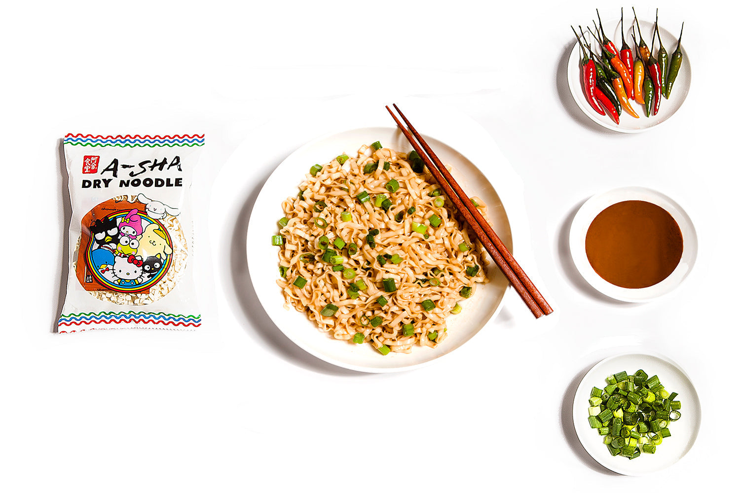 Keroppi Mandarin Noodles with Silly Spicy Sauce - A Flavorful Meal in Minutes