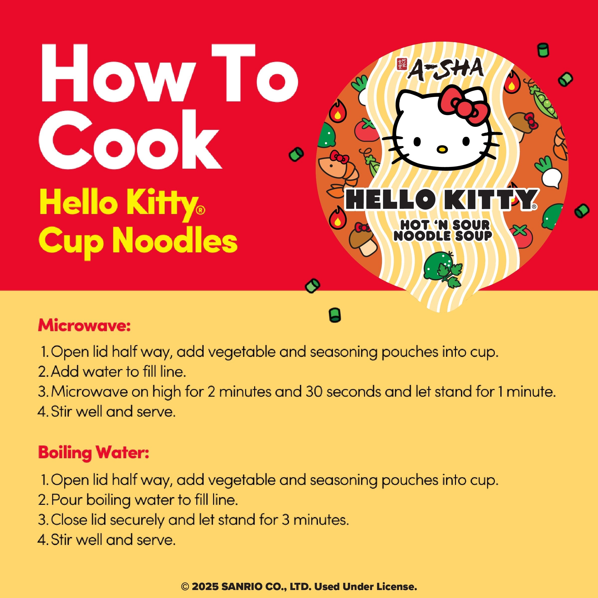 Hello Kitty Hot 'N Sour Noodle Soup - Simple Prep, Satisfying Bite